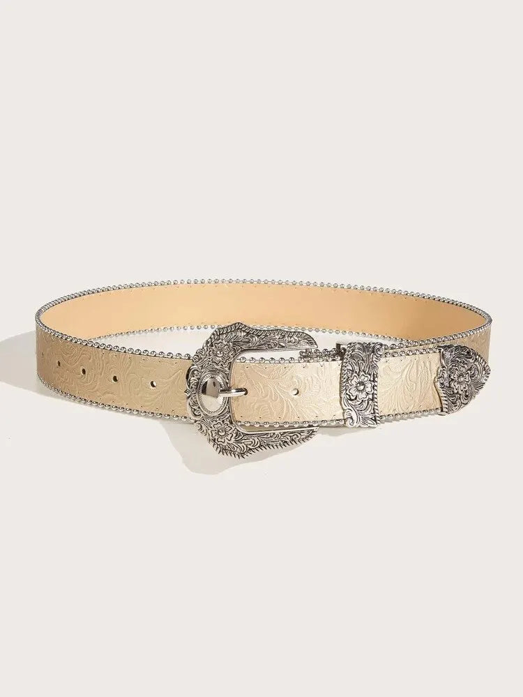 Ceinture Western en Cuir PU – Style Cowboy ; Cowgirl
