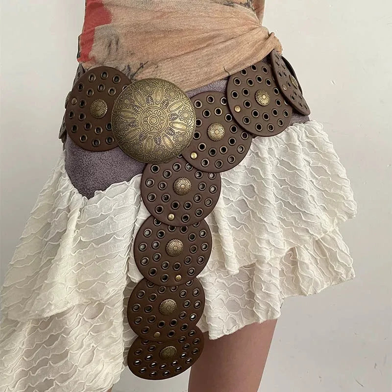 Ceinture Large Femme en Faux Cuir – Style Mode ; Tendance