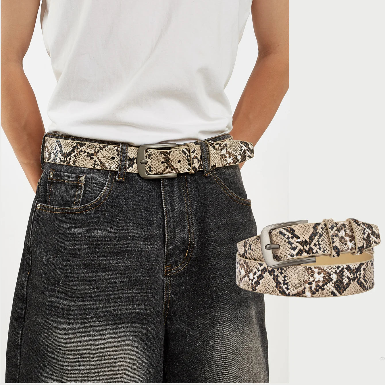 Ceinture Homme en Cuir PU – Style Casual Élégant