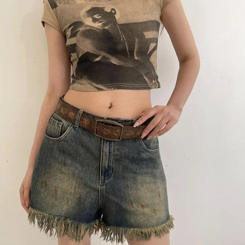 Ceinture Femme Y2K en Cuir PU – Style Rétro ; Luxe