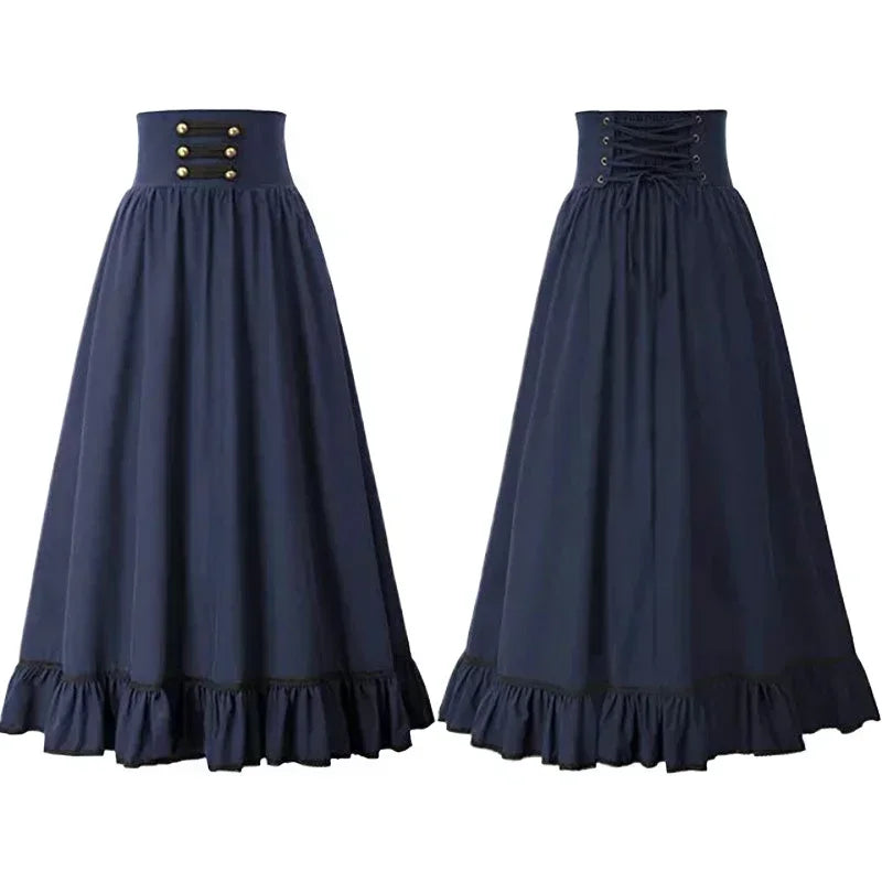 Robe Longue Femme Style Bohème – Coupe Ample Plissée à Boutons