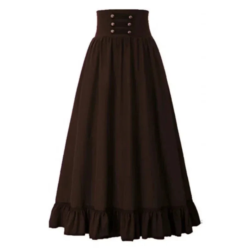 Robe Longue Femme Style Bohème – Coupe Ample Plissée à Boutons